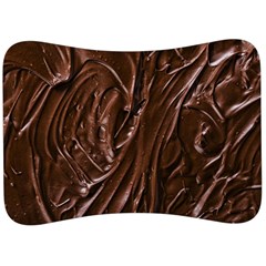 Chocolate Texture, Dark Chocolate Background Velour Seat Head Rest Cushion by kyorashop23