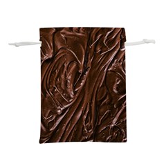 Chocolate Texture, Dark Chocolate Background Lightweight Drawstring Pouch (l) by kyorashop23