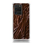 Chocolate Texture, Dark Chocolate Background Samsung Galaxy S20 Ultra 6.9 Inch TPU UV Case Front