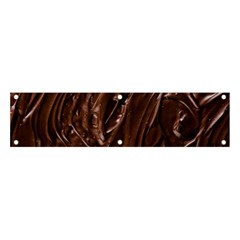 Chocolate Texture, Dark Chocolate Background Banner And Sign 4  X 1  by kyorashop23