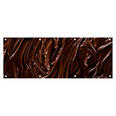 Chocolate Texture, Dark Chocolate Background Banner And Sign 8  X 3  by kyorashop23