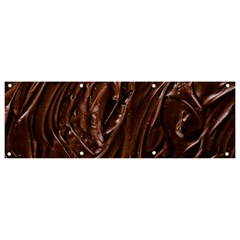 Chocolate Texture, Dark Chocolate Background Banner And Sign 9  X 3  by kyorashop23