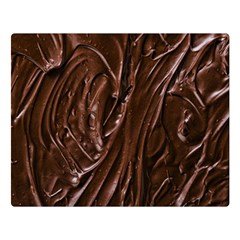 Chocolate Texture, Dark Chocolate Background Premium Plush Fleece Blanket (large) by kyorashop23