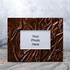 Chocolate Texture, Dark Chocolate Background White Tabletop Photo Frame 4 x6  by kyorashop23