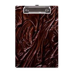 Chocolate Texture, Dark Chocolate Background A5 Acrylic Clipboard by kyorashop23