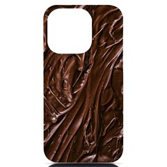 Chocolate Texture, Dark Chocolate Background Iphone 14 Pro Black Uv Print Case by kyorashop23