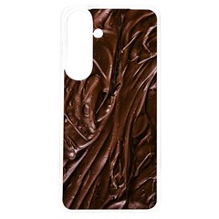 Chocolate Texture, Dark Chocolate Background Samsung Galaxy S24 6 2 Inch Tpu Uv Case by kyorashop23