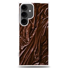 Chocolate Texture, Dark Chocolate Background Samsung Galaxy S24 Plus 6 7 Inch Tpu Uv Case by kyorashop23