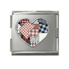 Cloth Patches Texture Macro, Patches Of Cloth Mega Link Heart Italian Charm (18mm) by kyorashop23