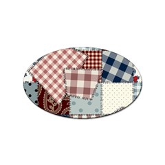 Cloth Patches Texture Macro, Patches Of Cloth Sticker Oval (10 Pack) by kyorashop23