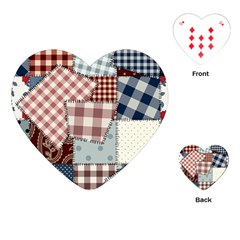 Cloth Patches Texture Macro, Patches Of Cloth Playing Cards Single Design (heart)