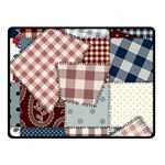 Cloth Patches Texture Macro, Patches Of Cloth Fleece Blanket (Small) 50 x40  Blanket Front