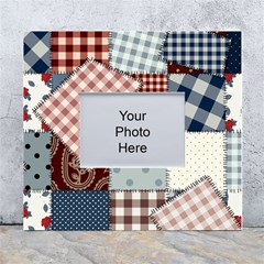 Cloth Patches Texture Macro, Patches Of Cloth White Wall Photo Frame 5  X 7  by kyorashop23