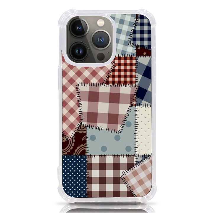 Cloth Patches Texture Macro, Patches Of Cloth iPhone 13 Pro TPU UV Print Case