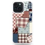 Cloth Patches Texture Macro, Patches Of Cloth iPhone 15 Plus TPU UV Print Case Front