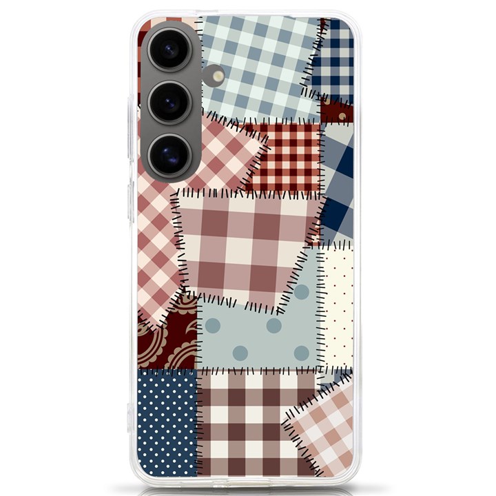 Cloth Patches Texture Macro, Patches Of Cloth Samsung Galaxy S24 Ultra 6.9 Inch TPU UV Case