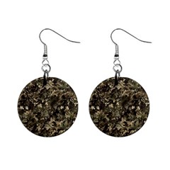 Camouflage Army Survival Uniform Mini Button Earrings by Posterlux