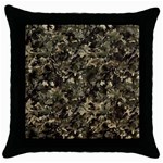 Camouflage Army Survival Uniform Throw Pillow Case (Black) Front