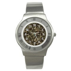 Camouflage Army Survival Uniform Stainless Steel Watch by Posterlux