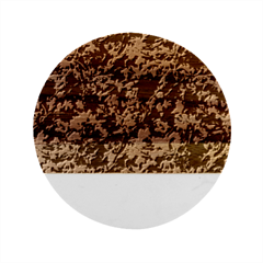 Camouflage Army Survival Uniform Marble Wood Coaster (round)