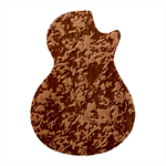 Camouflage Army Survival Uniform Guitar Shape Wood Guitar Pick Holder Case And Picks Set Front