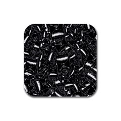 Cryptic Creature Pattern Rubber Square Coaster (4 Pack) by dflcprintsclothing