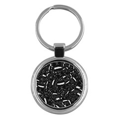 Cryptic Creature Pattern Key Chain (round) by dflcprintsclothing