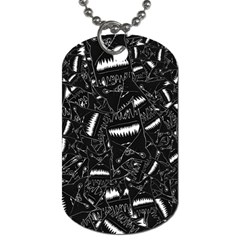 Cryptic Creature Pattern Dog Tag (one Side) by dflcprintsclothing