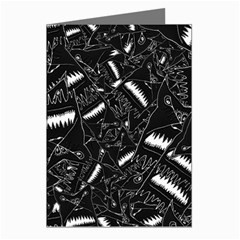 Cryptic Creature Pattern Greeting Cards (pkg Of 8) by dflcprintsclothing