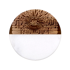 River Roots Classic Marble Wood Coaster (round)  by RiverRootz