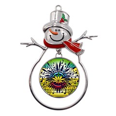 River Roots Metal Snowman Ornament