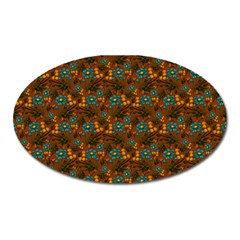 Blue Bloom Bouquet Oval Magnet by GeekLover