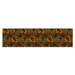 Blue Bloom Bouquet Oblong Satin Scarf (16  X 60 )