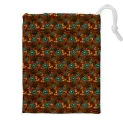 Blue Bloom Bouquet Drawstring Pouch (4xl) by GeekLover