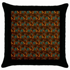 Blue Bloom Bouquet Throw Pillow Case (black) by GeekLover