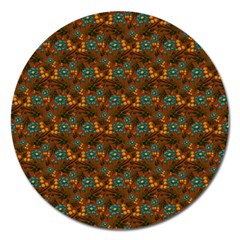 Blue Bloom Bouquet Magnet 5  (round) by GeekLover