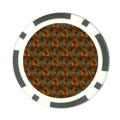 Blue Bloom Bouquet Poker Chip Card Guard