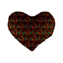 Blue Bloom Bouquet Standard 16  Premium Heart Shape Cushions by GeekLover