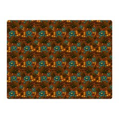 Blue Bloom Bouquet Two Sides Premium Plush Fleece Blanket (mini) by GeekLover