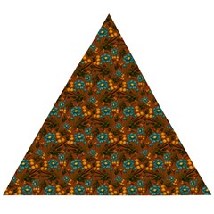 Blue Bloom Bouquet Wooden Puzzle Triangle by GeekLover