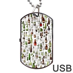 Bottle Chic Print Patterns Dog Tag Usb Flash (two Sides) by BellaVistaTshirt02