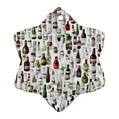 Bottle Chic Print Patterns Ornament (snowflake)