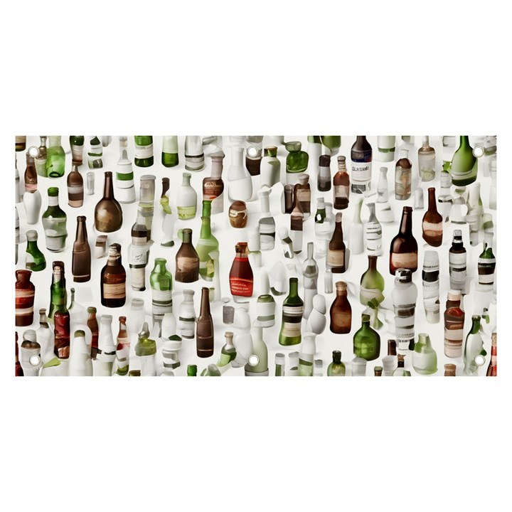 Bottle Chic Print Patterns Banner and Sign 6  x 3 