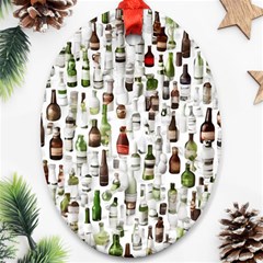 Bottle Chic Print Patterns Ornament (oval)