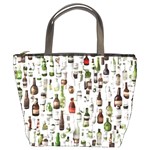 Bottle Chic Print Patterns Bucket Bag Front