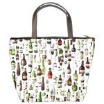 Bottle Chic Print Patterns Bucket Bag Back