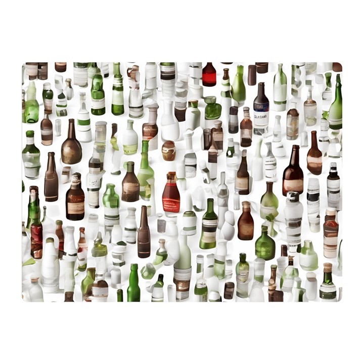 Bottle Chic Print Patterns Two Sides Premium Plush Fleece Blanket (Mini)