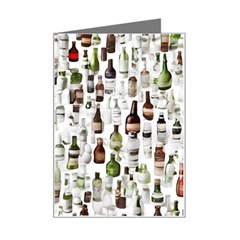 Bottle Chic Print Patterns Mini Greeting Card by BellaVistaTshirt02