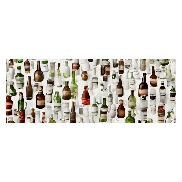 Bottle Chic Print Patterns Banner and Sign 8  x 3 