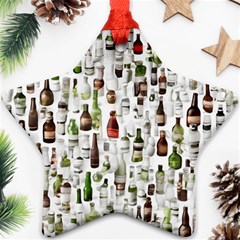 Bottle Chic Print Patterns Star Ornament (two Sides)